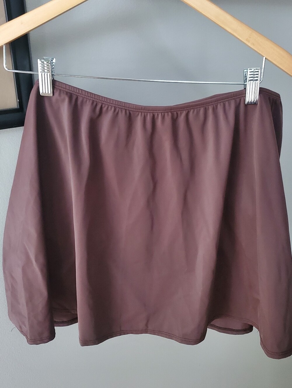 Kim Rogers brown swim skirt 22W
